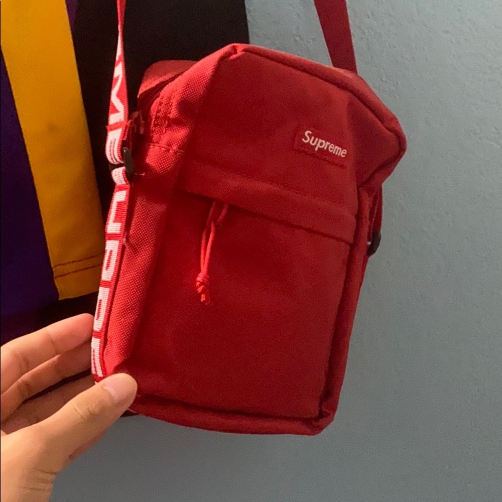 Supreme red shoulder bag